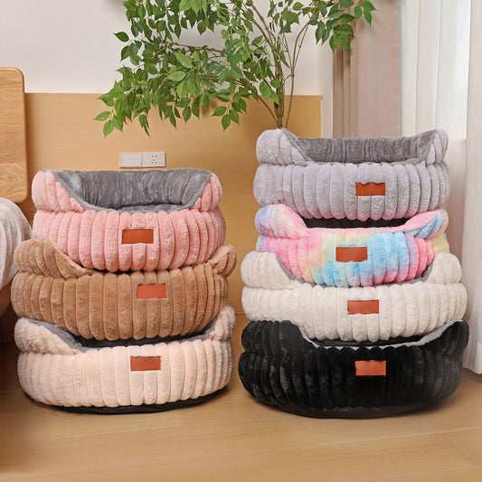 Ultra Plush Calming Donut Pet Bed – Winter Warmth Edition  Product Description