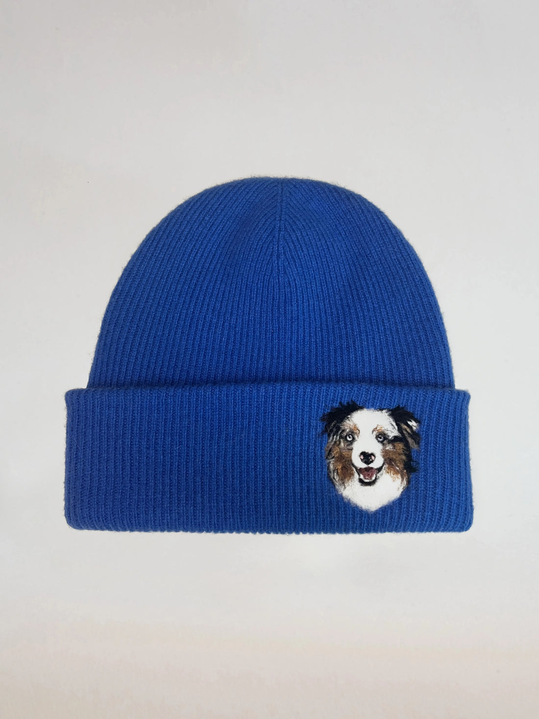 Custom 2D Wool Needle Felt Embroidered Pet Portraits Beanie | GoFeelGo
